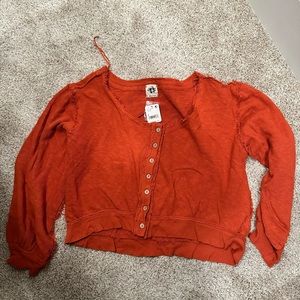 NWT We the Free long sleeve t shirt with buttons.
